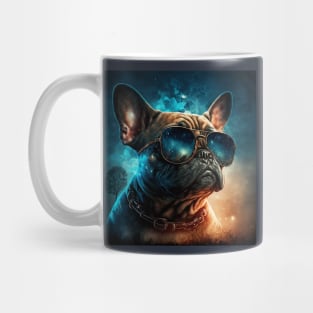 Trucker French Bulldog looking up at the stars Mug